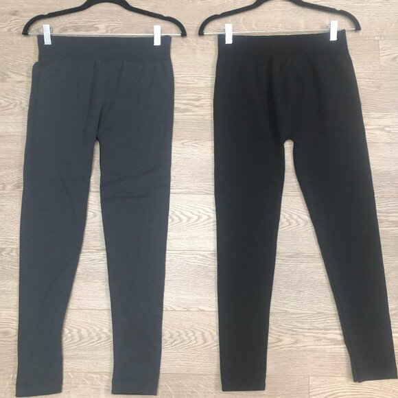 C'est Moi Thermal Lined Leggings Grey One Size Fits All - Picture 1 of 5